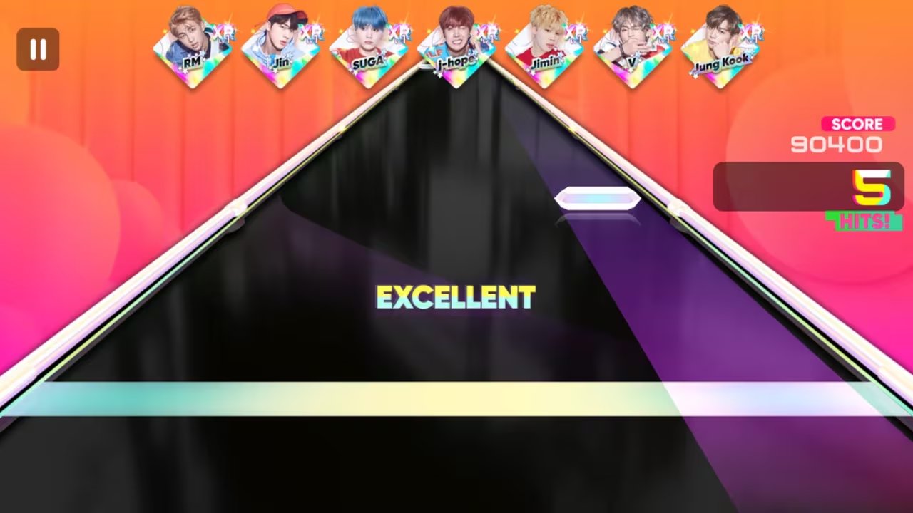 Rhythm Hive, disponible para iOS y Android, destaca por su extenso catálogo de canciones de BTS y cartas coleccionables digitales.