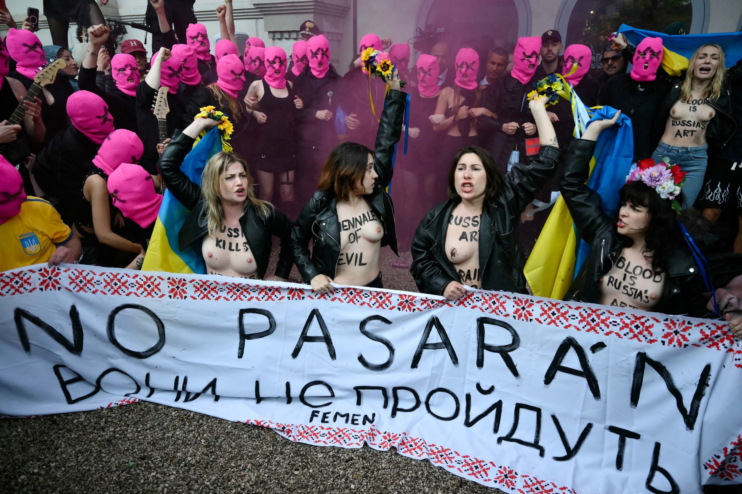 El pabellón ruso no estará abierto al público durante la Bienal(Photo by Marco BERTORELLO / AFP)