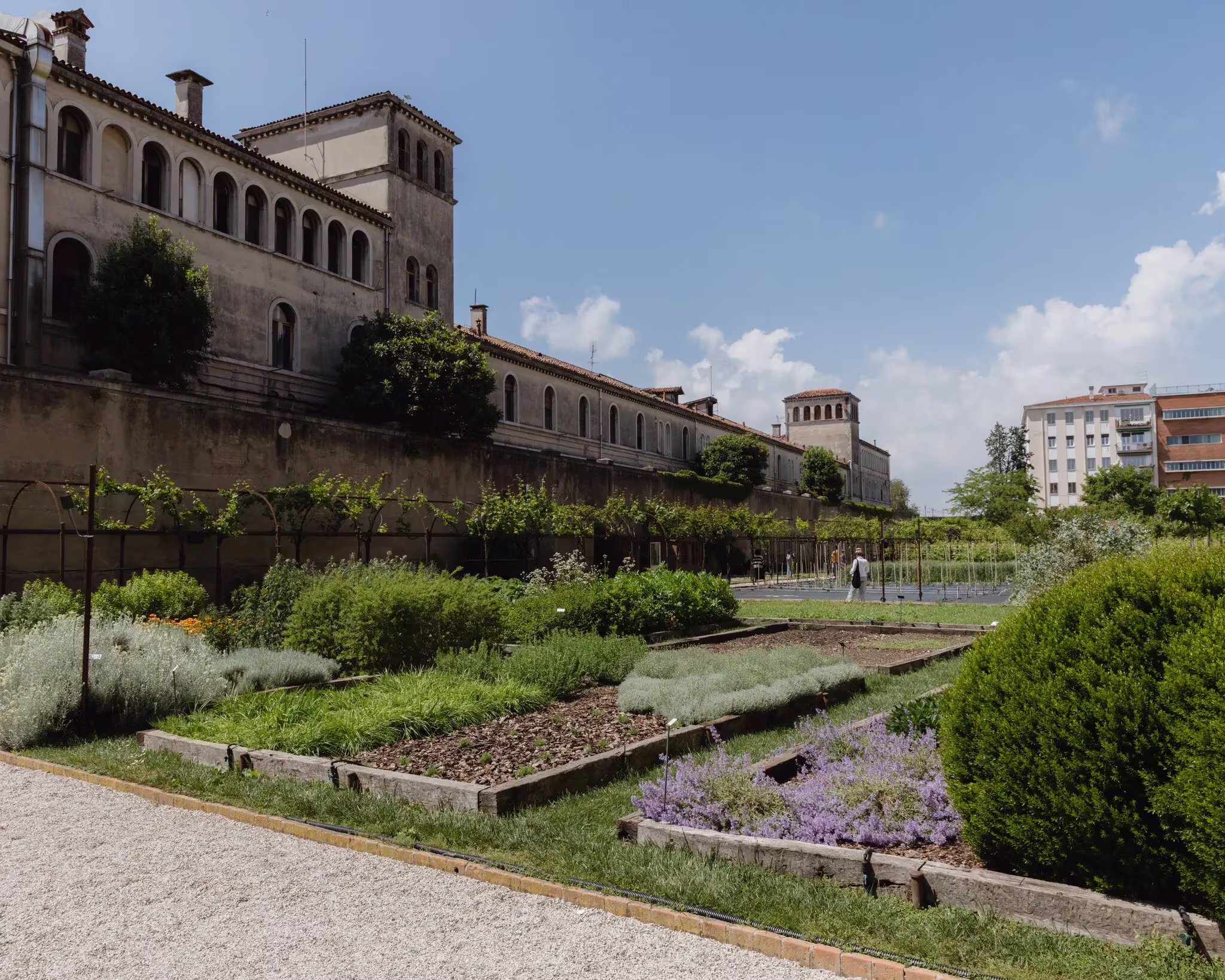 El entorno sereno del pabellón, un jardín que invita a la contemplación y a la peregrinación (Crédito: Matteo de Mayda para The New York Times)
