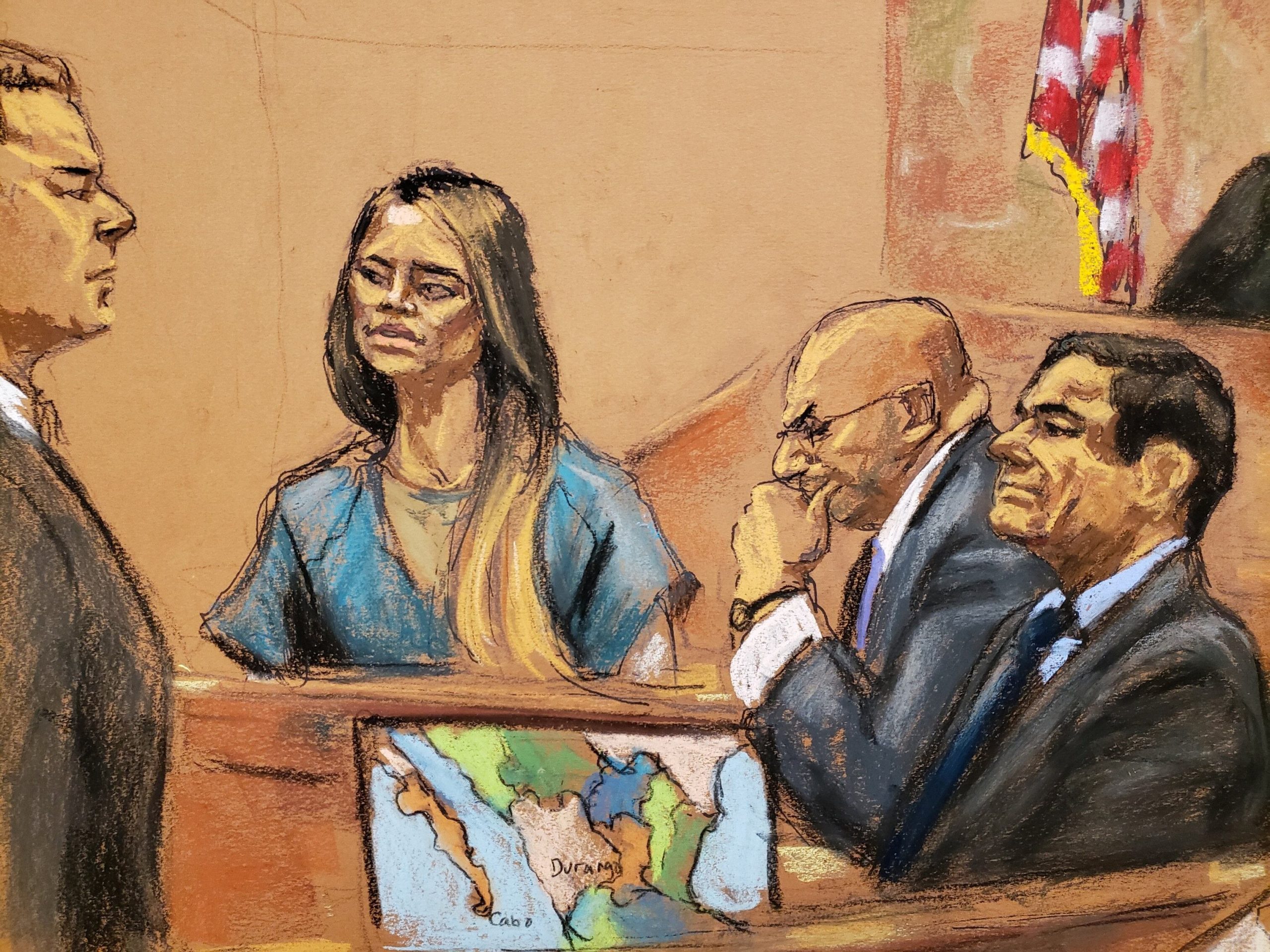 Lucero Sánchez en el juicio vs El Chapo Guzmán- REUTERS/Jane Rosenberg NO RESALES. NO ARCHIVES