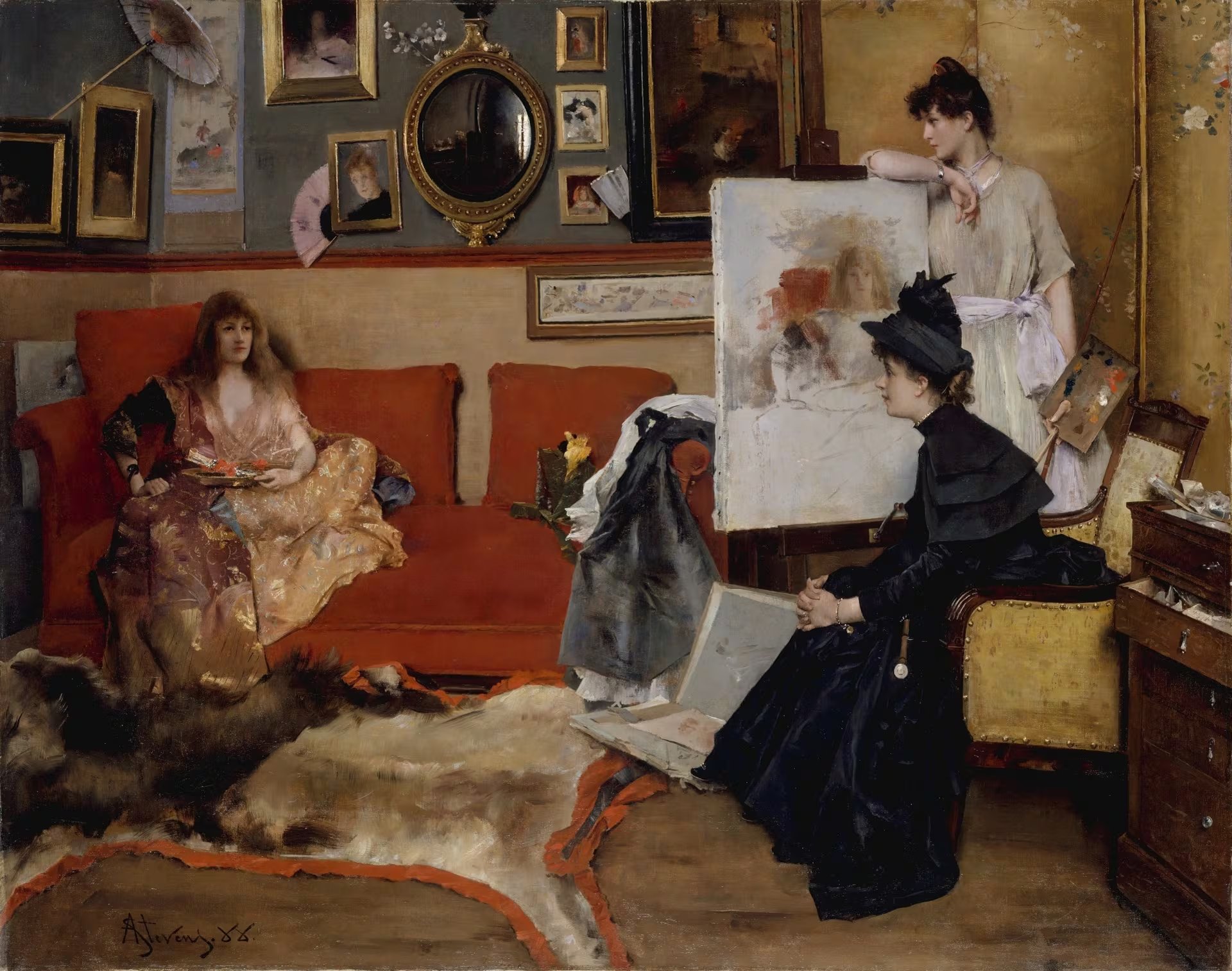 “En el estudio” (1888)