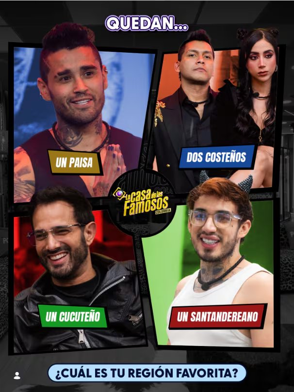 La final de 'La casa de los famosos Colombia' será el próximo 29 de mayo de 2026 - crédito @canalrcn/IG