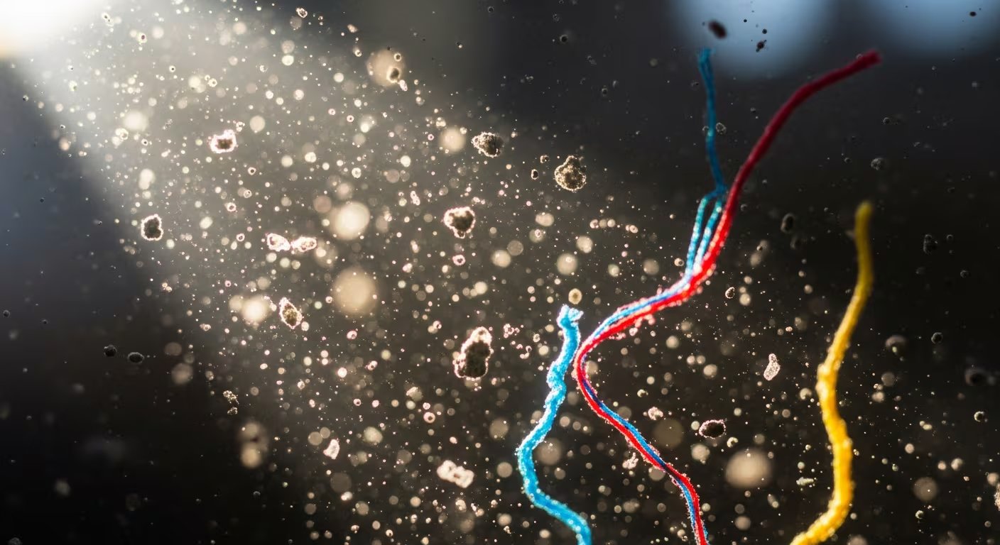Las partículas pequeñas, más abundantes, suelen ser fragmentos de microplásticos, mientras que las grandes corresponden sobre todo a fibras textiles (Imagen Ilustrativa Infobae)