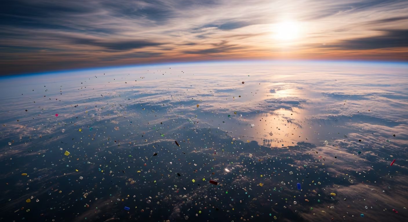 La atmósfera puede transportar fibras y fragmentos plásticos a zonas muy alejadas del océano, lo que agrava la dispersión de estos contaminantes (Imagen Ilustrativa Infobae)
