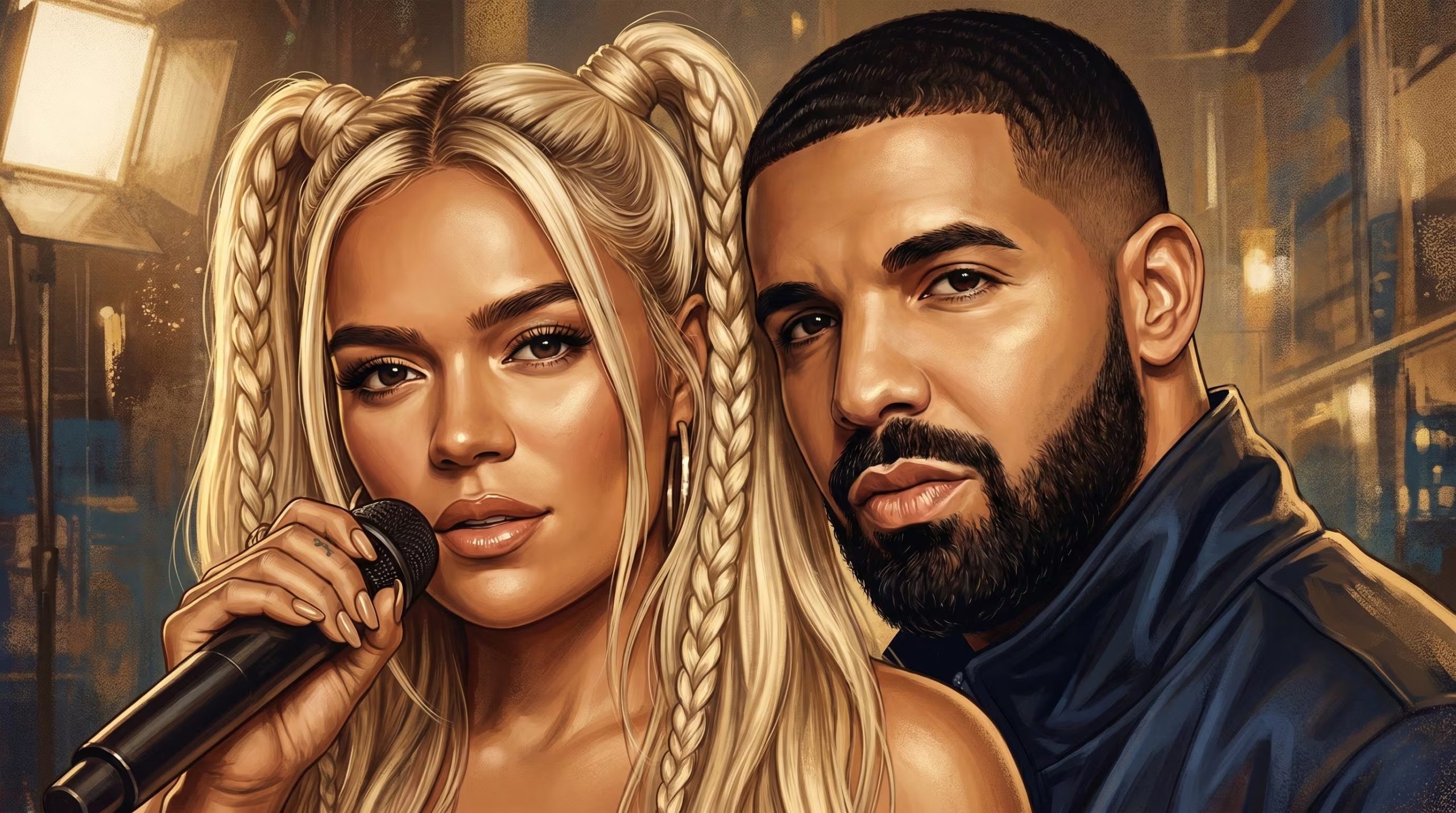 Karol G estaría a punto de lanzar una canción con el rapero Drake - crédito VisualesIA / Infobae