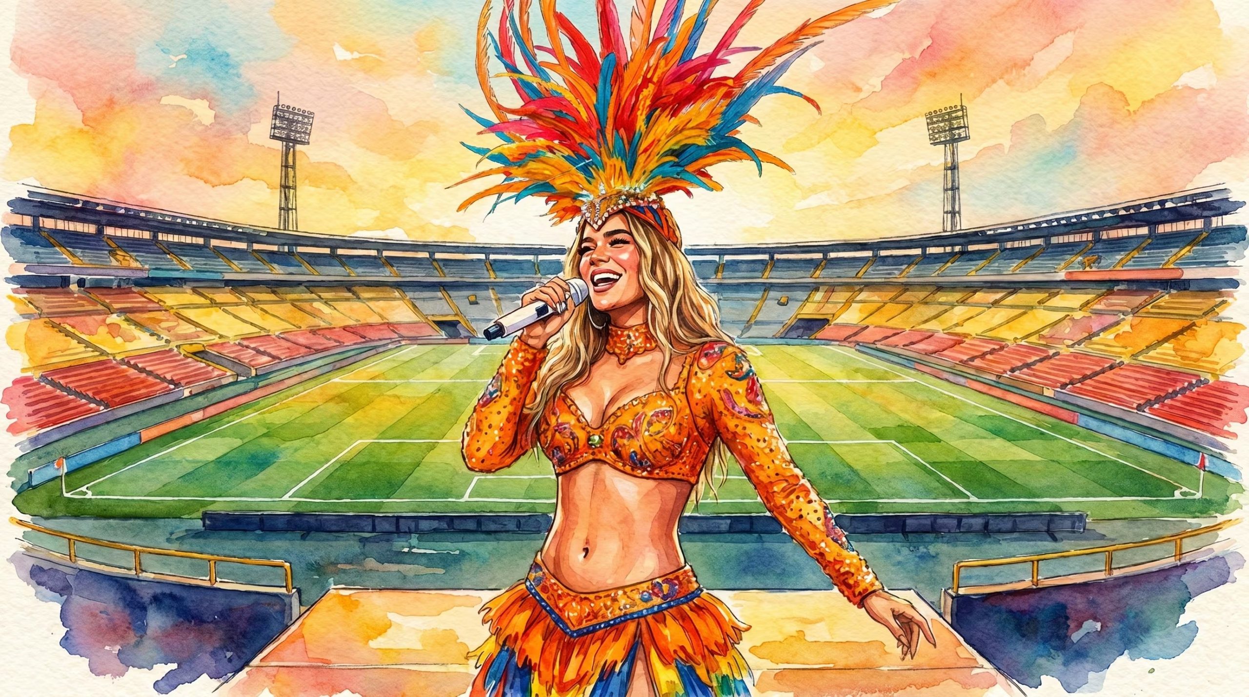 Karol G se alista para su gira de estadios - crédito VisualesIA Infobae