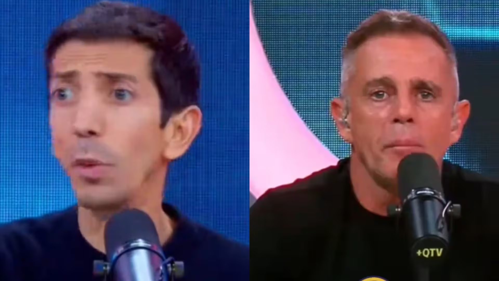 Flaco Granda y Julinho se mostraron apenados con el fin de Más que fútbol.