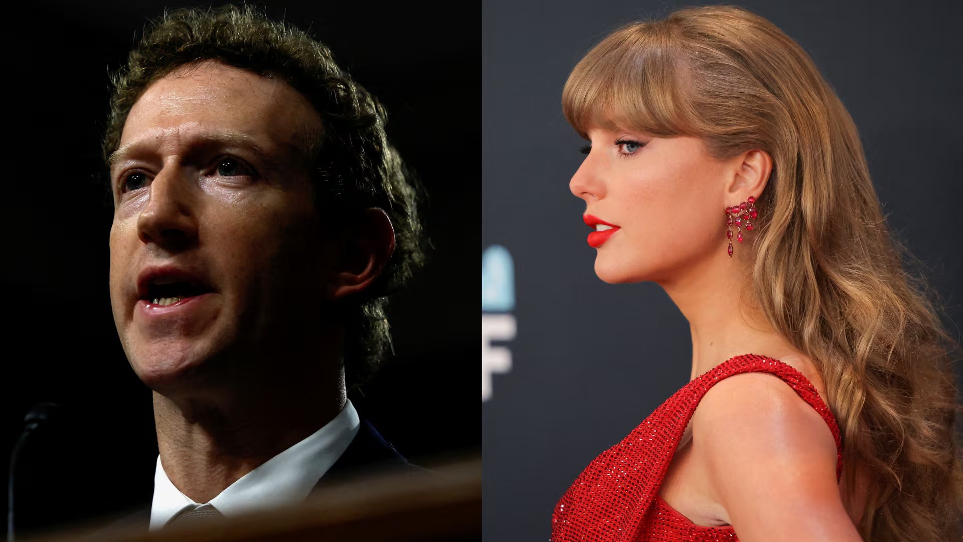 La relevancia de la anécdota entre Mark Zuckerberg y Taylor Swift se potencia al considerar su peso en sus respectivos campos. 

(Composición Infobae: REUTERS/Evelyn Hockstein/Daniel Cole)