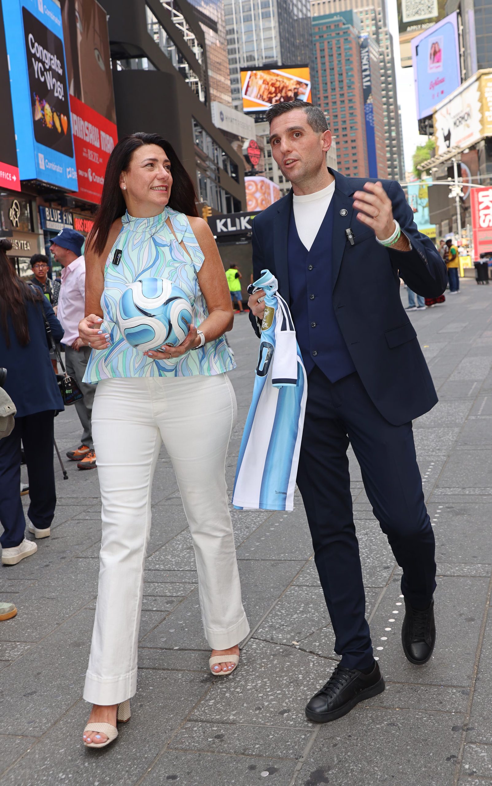La celeste y blanca se adueñó de Times Square: la Selección Argentina y Google Gemini proyectaron una pieza audiovisual en una de las pantallas más icónicas del mundo. (Google)