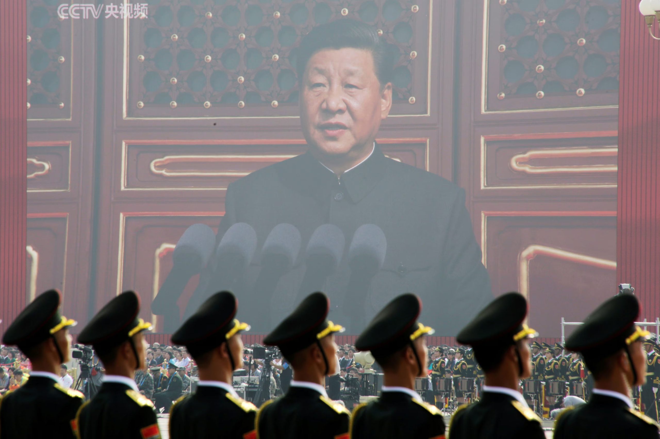 Soldados chino escuchan un disucrso de su líder Xi Jinping (REUTERS/Jason Lee)