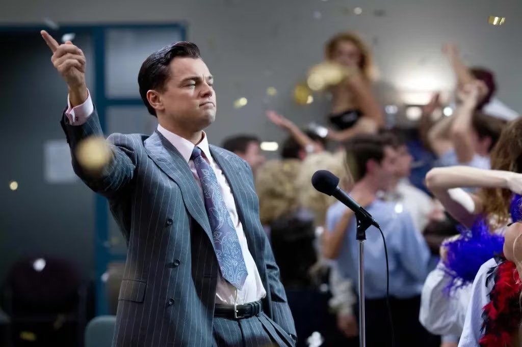 Leonardo Di Captrio en 'El lobo de Wall Street'