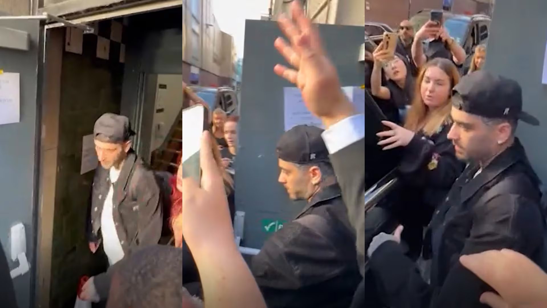 El cantante señaló que hombres adultos bloquearon la salida del hotel y el vehículo, dificultando la labor de seguridad (Captura de video)