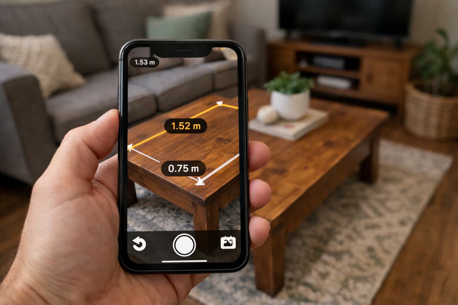 La app Medir, preinstalada en iOS 12 y versiones superiores, permite calcular dimensiones de objetos y espacios con solo mover el iPhone. (Imagen Ilustrativa Infobae)