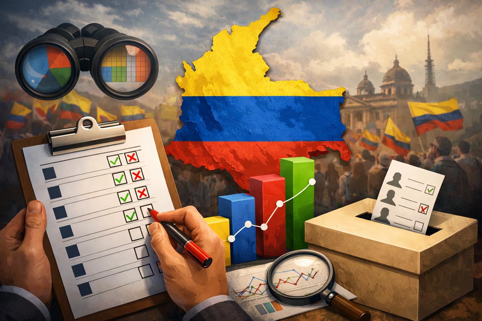 Muñoz analizó el panorama electoral en Colombia y lo que genera la publicación de varias encuestas antes de las elecciones - crédito Visuales IA