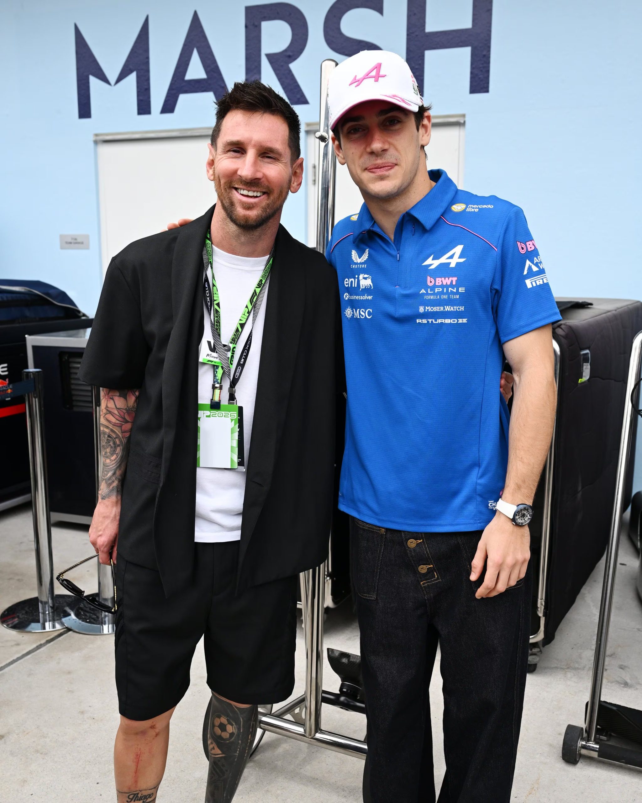 Messi y Franco Colapinto (@F1)