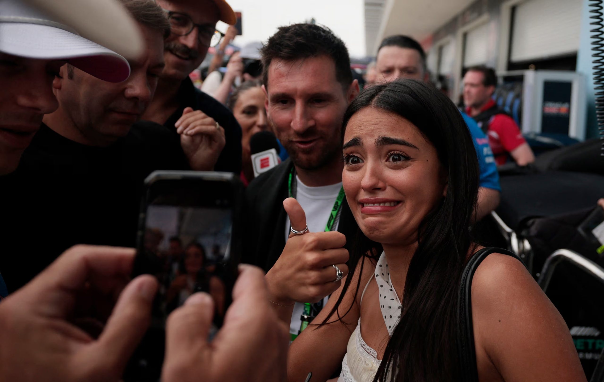 La emoción de Maia Reficco, la novia de Franco Colapinto, por ver a Messi (REUTERS/Brian Snyder)