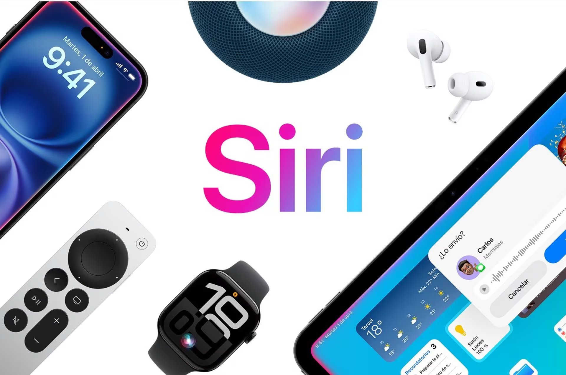 Siri es el asistente virtual inteligente de Apple, integrado exclusivamente en sus dispositivos (iPhone, iPad, Mac, Apple Watch y Apple TV).

APPLE

