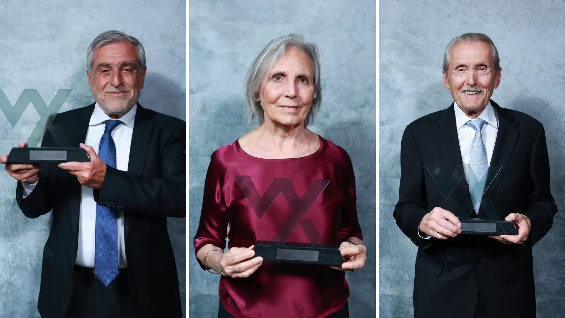 Jose Zuccardi recibió el premio Bodega Sustentable del año, Helena Maza recibió en nombre de Alejandro Vigil por Mejor Enólogo, y el Ing. Alberto Arizu recibió el premio a la Trayectoria por Luigi Bosca