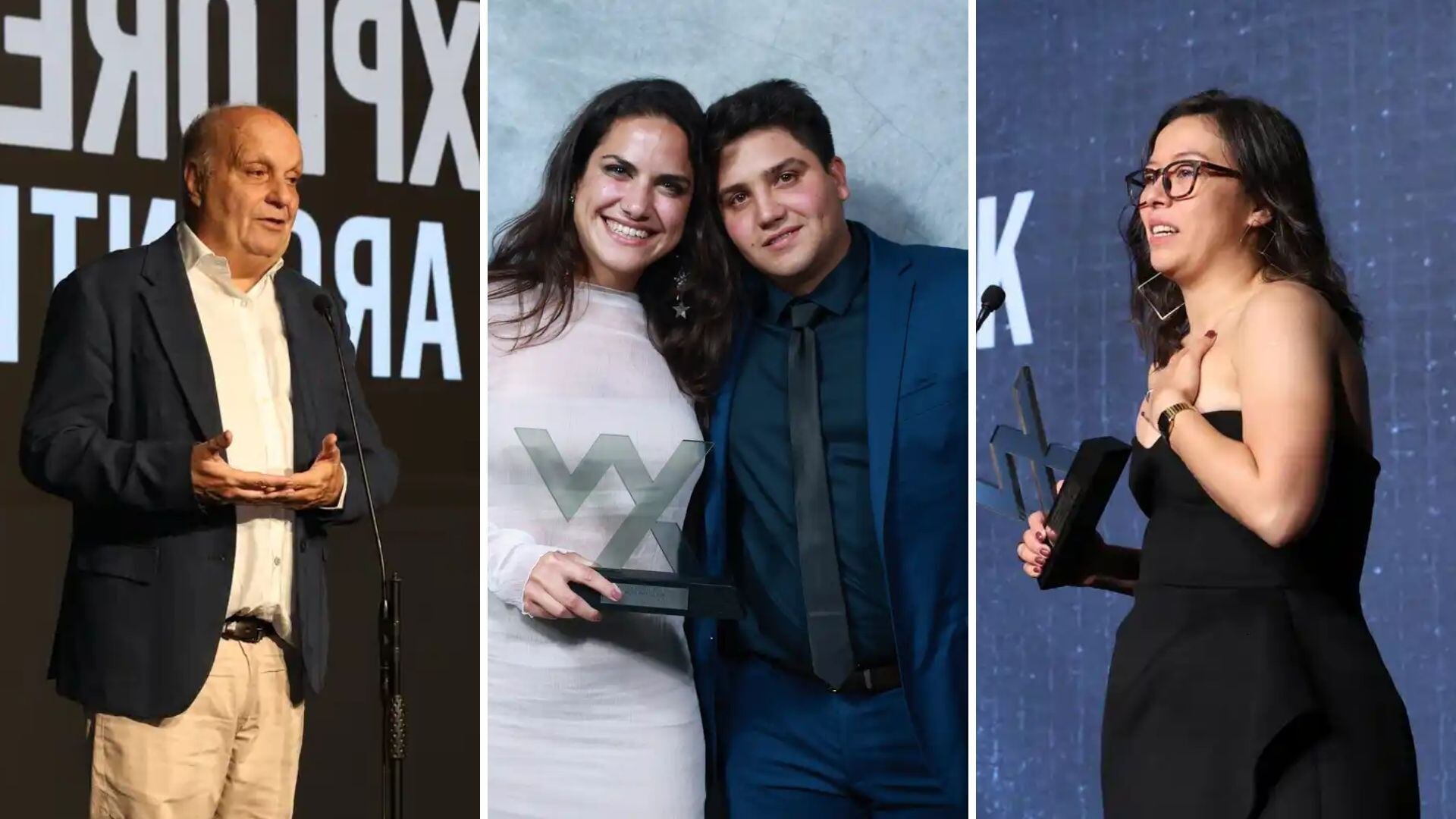 Hernán Lombardi; Rocío Mansur y Tomás Sampere recibieron en nombre de El Bayeh (Mejor vino del NOA); y Delvis Huck (Casa Cavia), Mejor Sommelier de Restaurante 