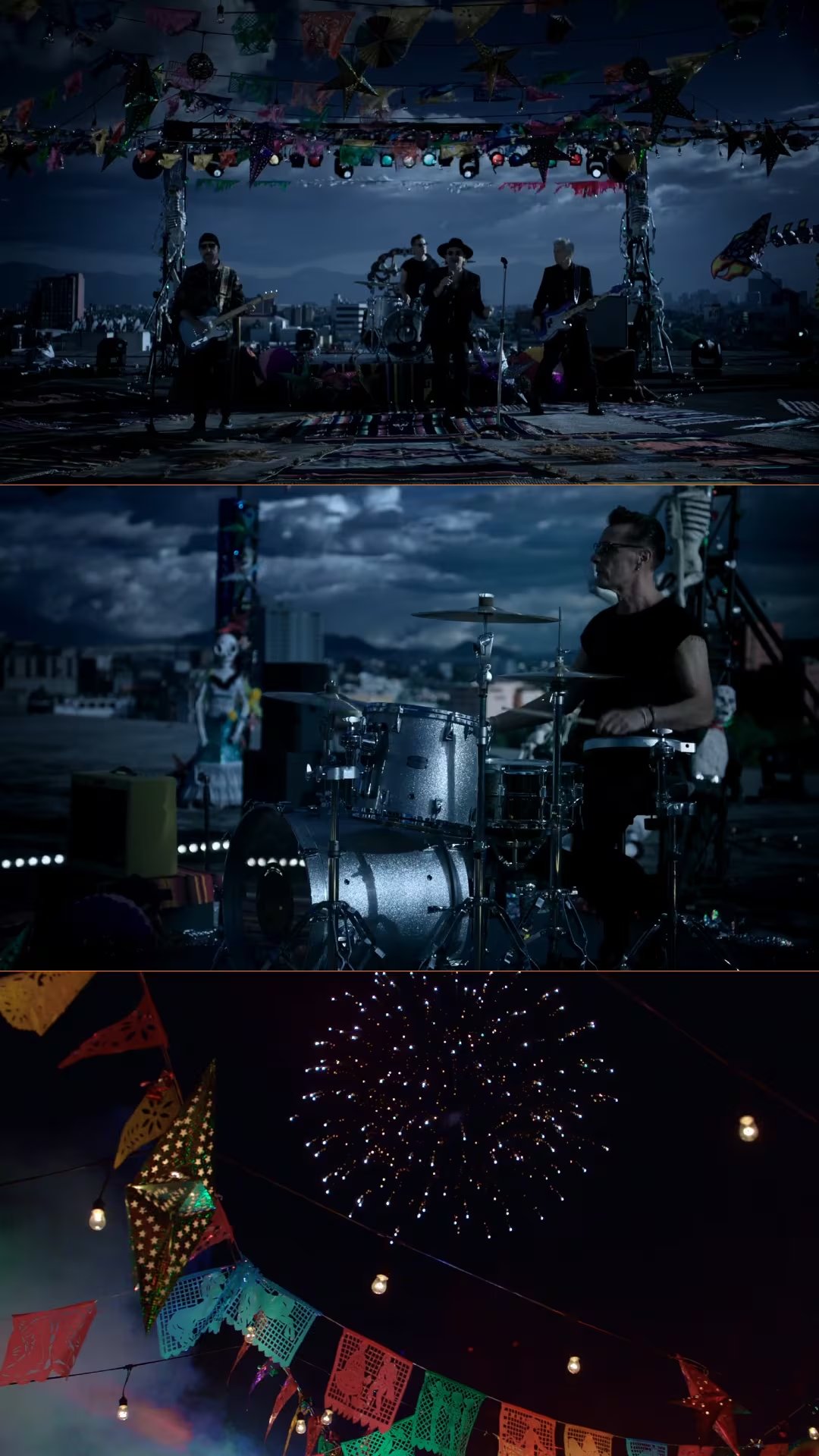 La banda U2 graba el videoclip de su canción 