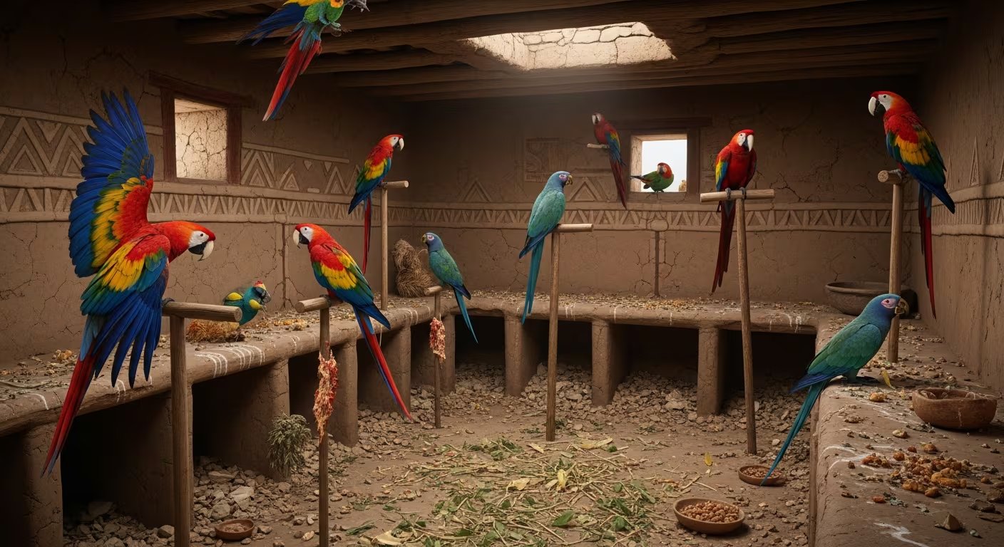 Los guacamayos muestran comportamientos sociales complejos, desde vivir en grupos familiares hasta imitar automáticamente acciones de otros miembros de su especie (Imagen Ilustrativa Infobae)