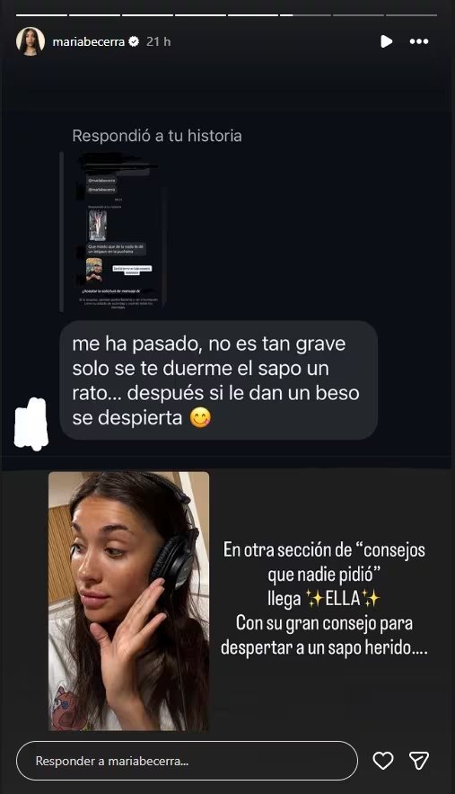 El consejo que le dio una seguidora en caso de accidentarse (Instagram)
