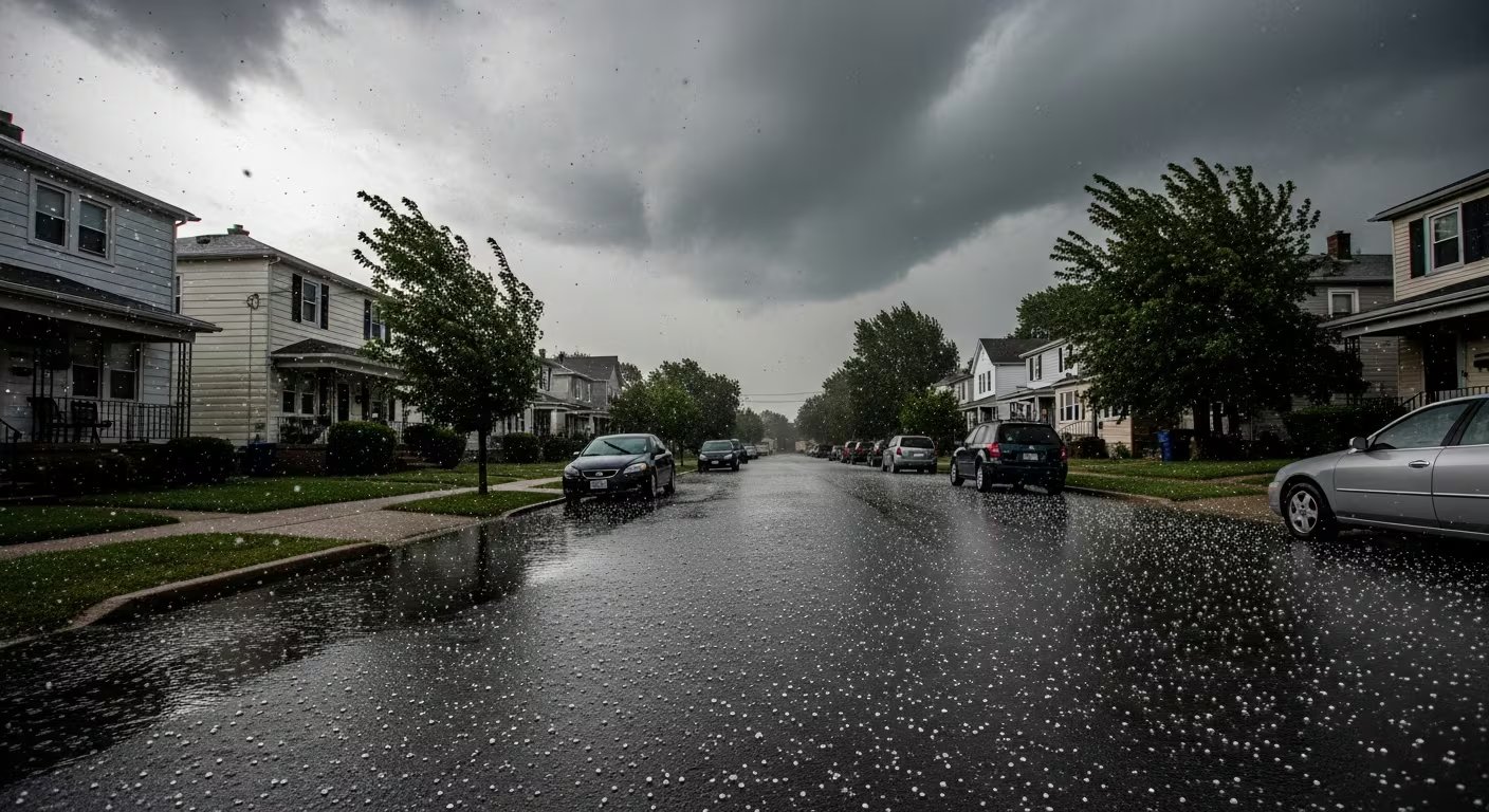 La NOAA y el NWS advierten sobre granizo de hasta 7,6 centímetros de diámetro, capaz de dañar techos, vehículos y cultivos en áreas densamente pobladas. (Imagen Ilustrativa Infobae)