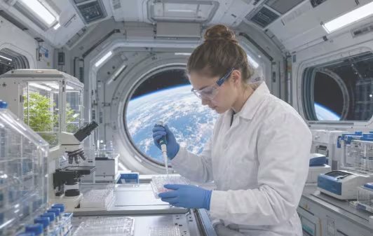 La salud de los astronautas será prioritaria para el éxito de futuras misiones a la Luna y Marte según la visión del Dr Farhan M Asrar (IA)
