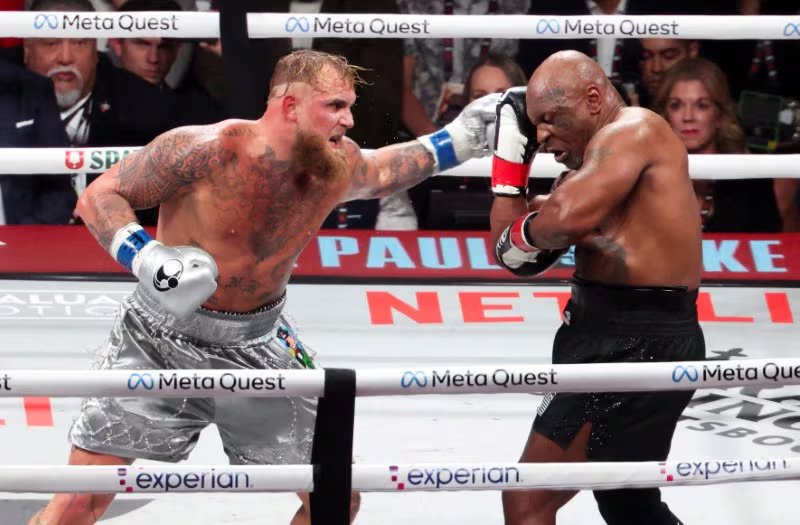 Tyson perdió ante Jake Paul en noviembre de 2024 , en una pelea en la que recibió críticas, porque no se mostró en su mejor forma (Kevin Jairaj-Imagn Images)