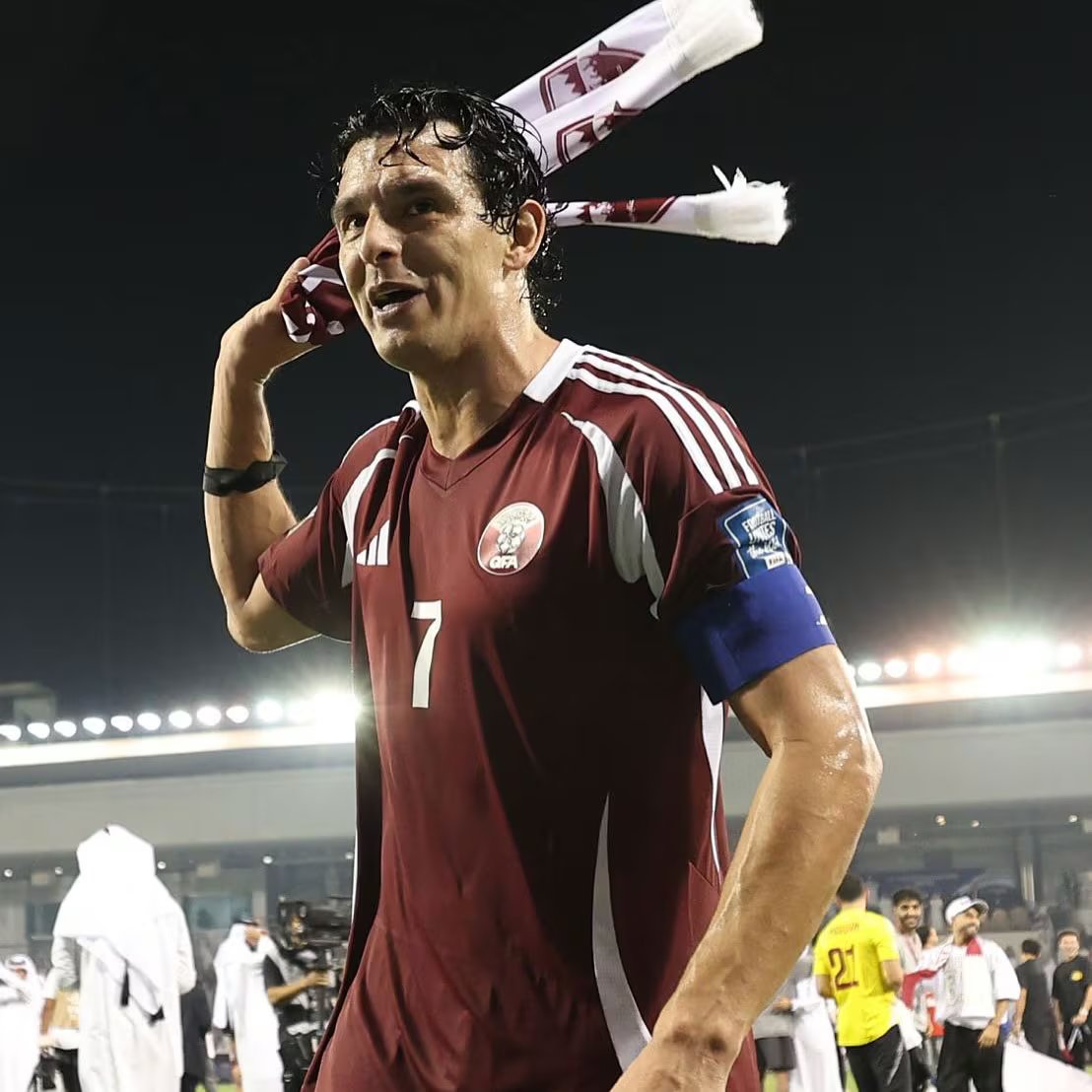 Sebastián Soria jugó más 100 partios con la selección de Qatar y marcó más de 130 goles en el fútbol local del país (@sebastiansoria23)