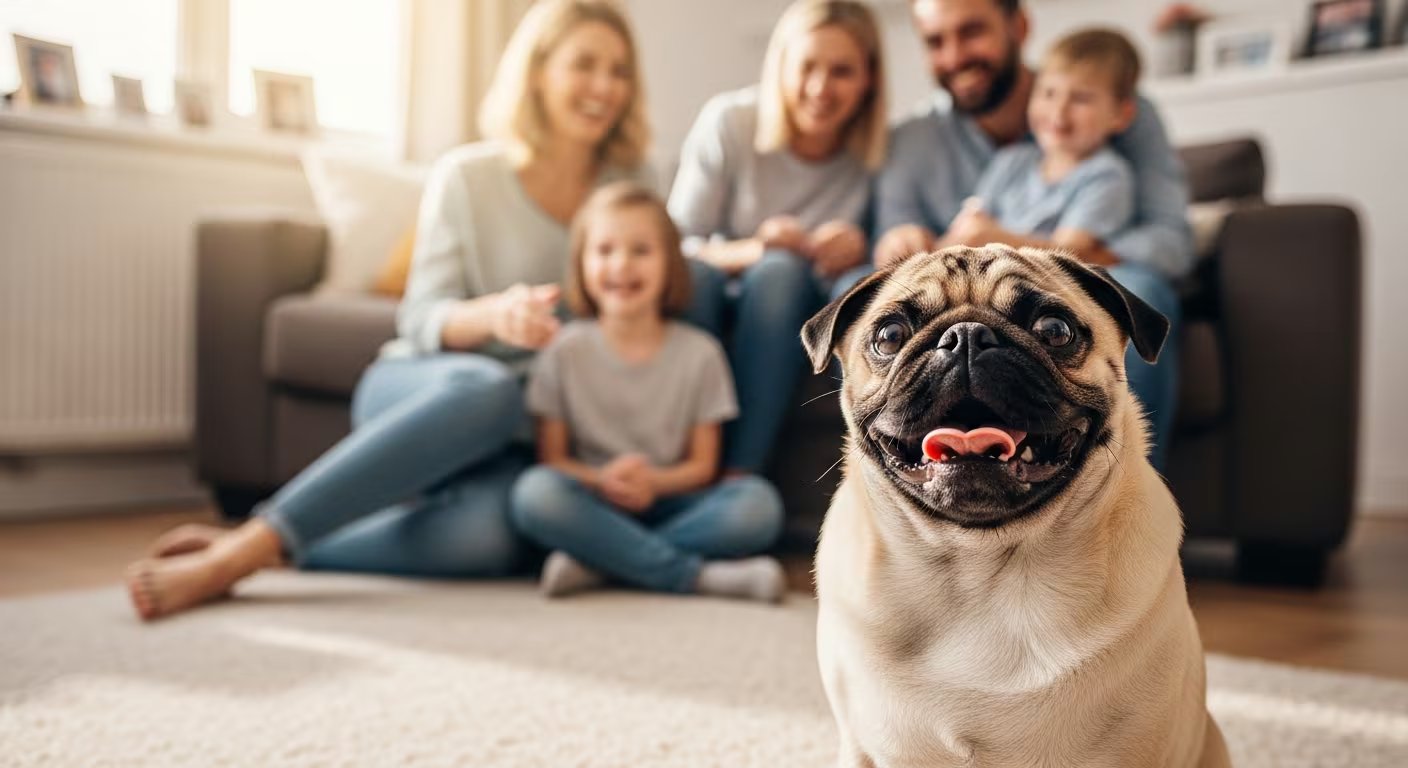 Los pug tienen características positivas que los hacen ser de una raza tranquila y sociable. (Imagen Ilustrativa Infobae)