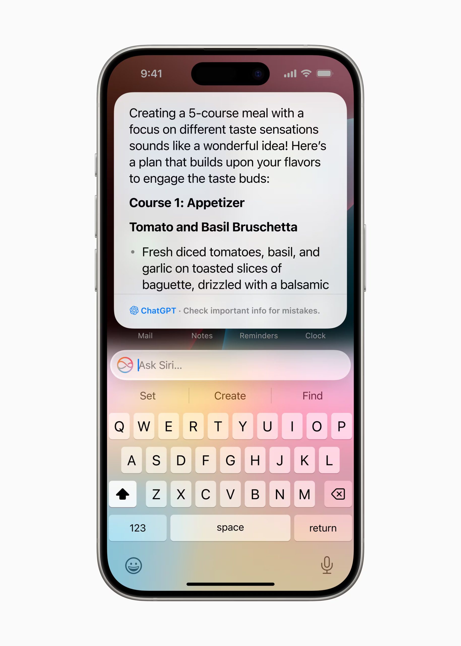 El acuerdo permitió a usuarios usar ChatGPT vía Siri y aplicar IA para textos y análisis visual en el iPhone. (Apple)