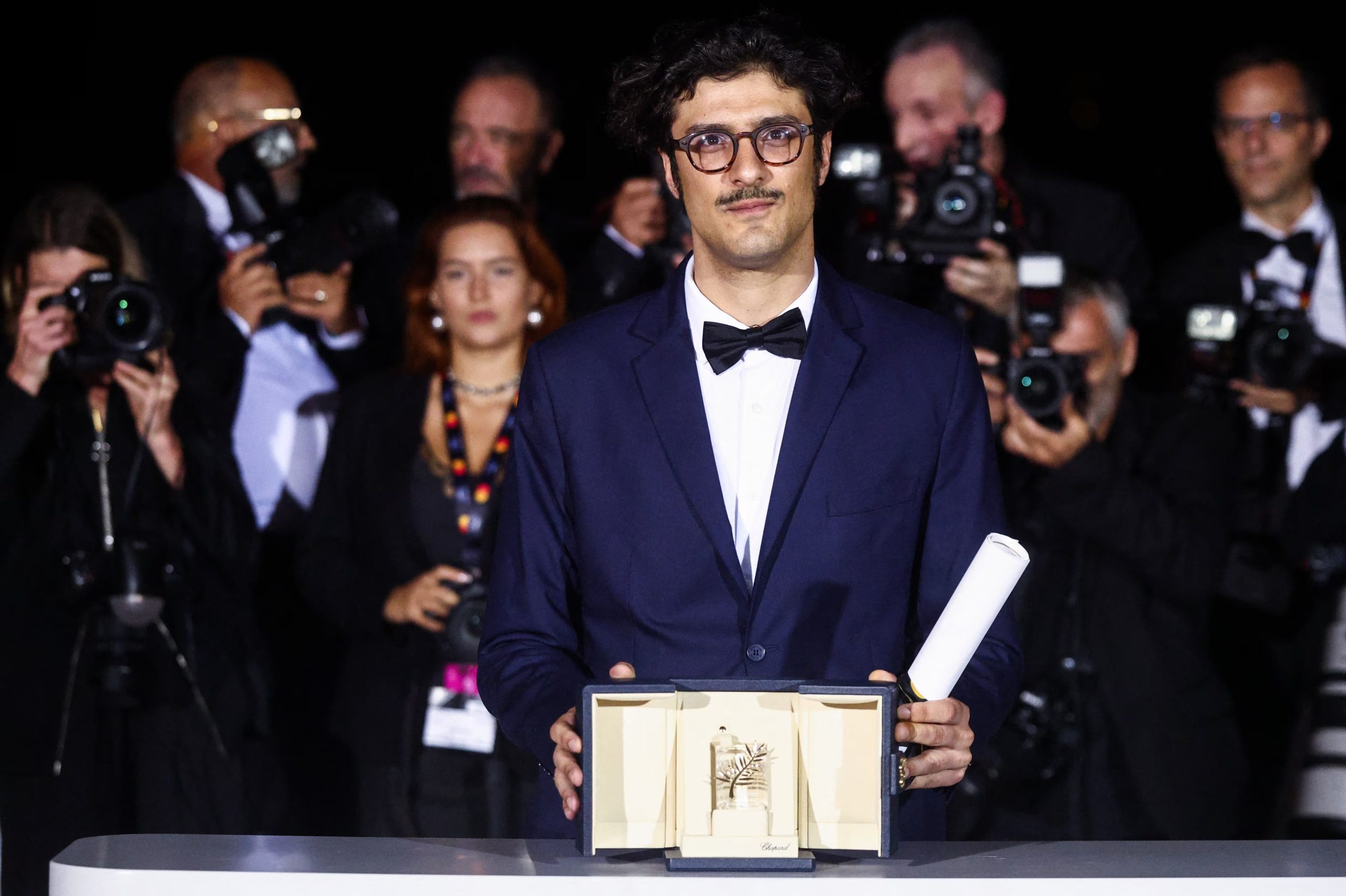 El directos Federico Luis en el Festival de Cannes tras recibir el premio por su cortometraje. REUTERS/Manon Cruz