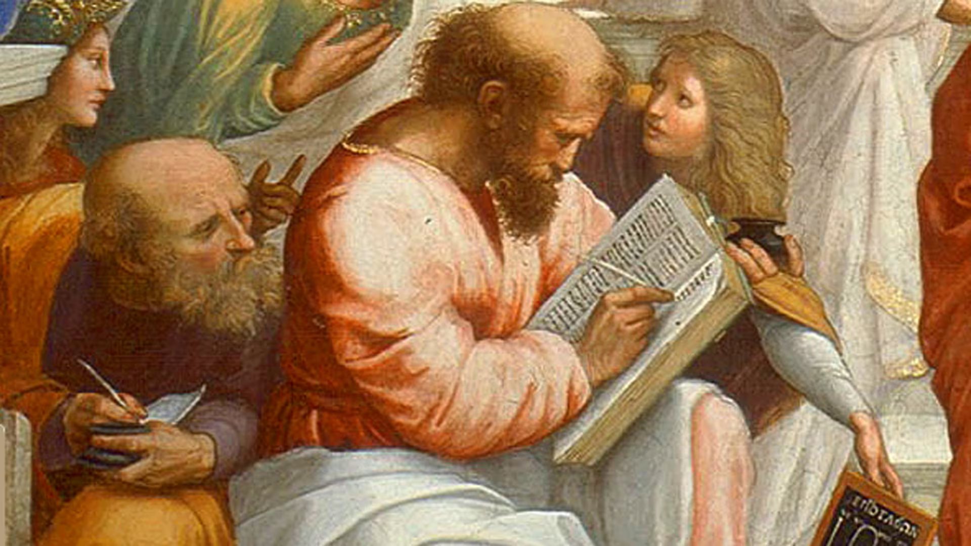 Pitágoras en el cuadro de 'La escuela de Atenas', de Rafael Sanzio.
