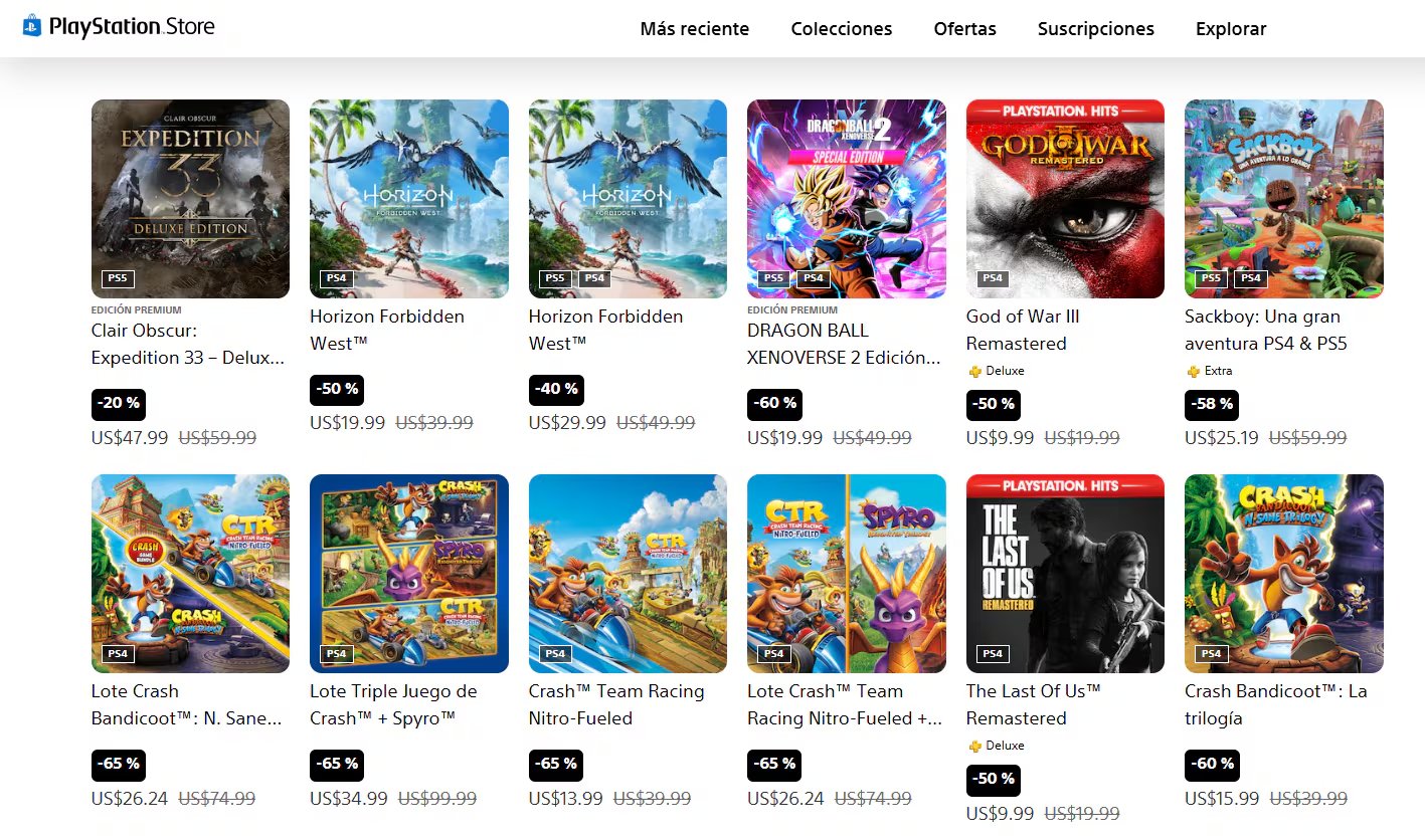 Los usuarios encuentran estas ofertas en la tienda digital, con precios rebajados en juegos, expansiones y bundles. (PlayStation)