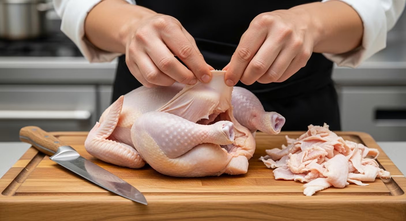 Especialistas aconsejan retirar la piel del pollo para disminuir la ingesta de grasas saturadas y reducir el aporte calórico
