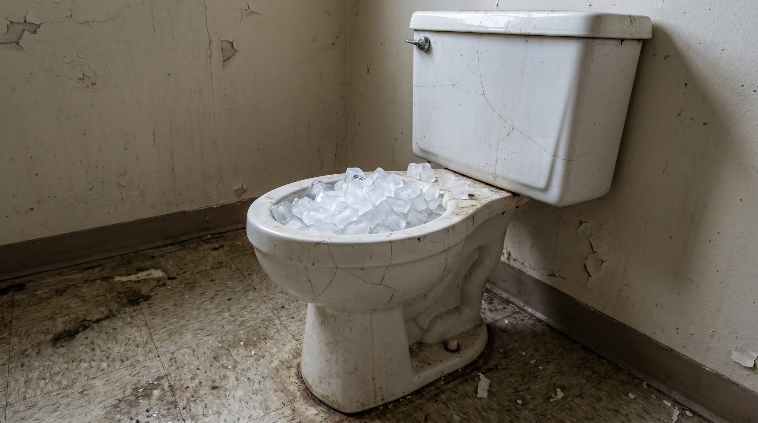 Antes de aplicar este método, conviene revisar que el inodoro no presente fisuras o daños, ya que la fricción del hielo podría afectar zonas deterioradas - crédito (Imagen Ilustrativa Infobae)
