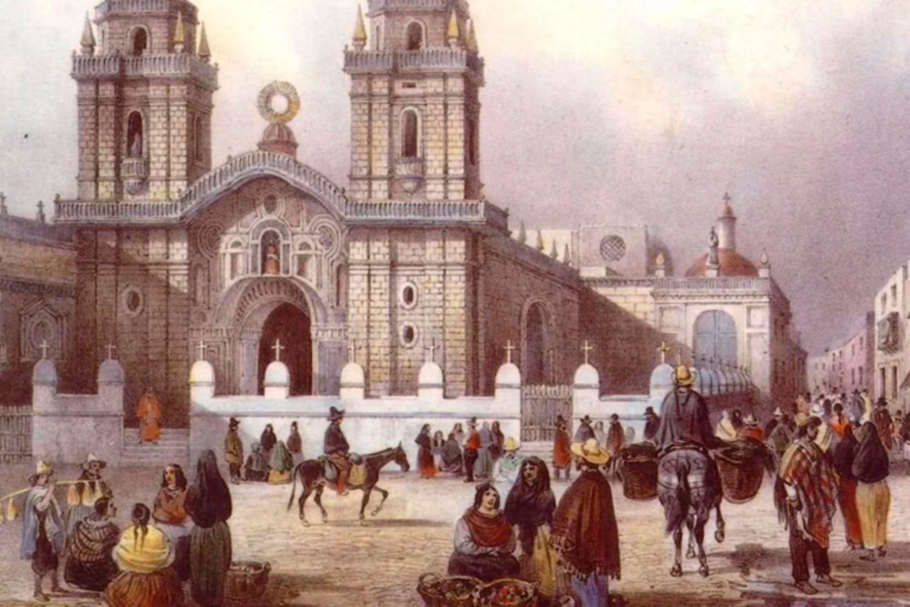 Reconstrucción de los historiadores de San Marcos. Una parte de Lima colonial con documentos notariales del siglo XVI. (Andina)