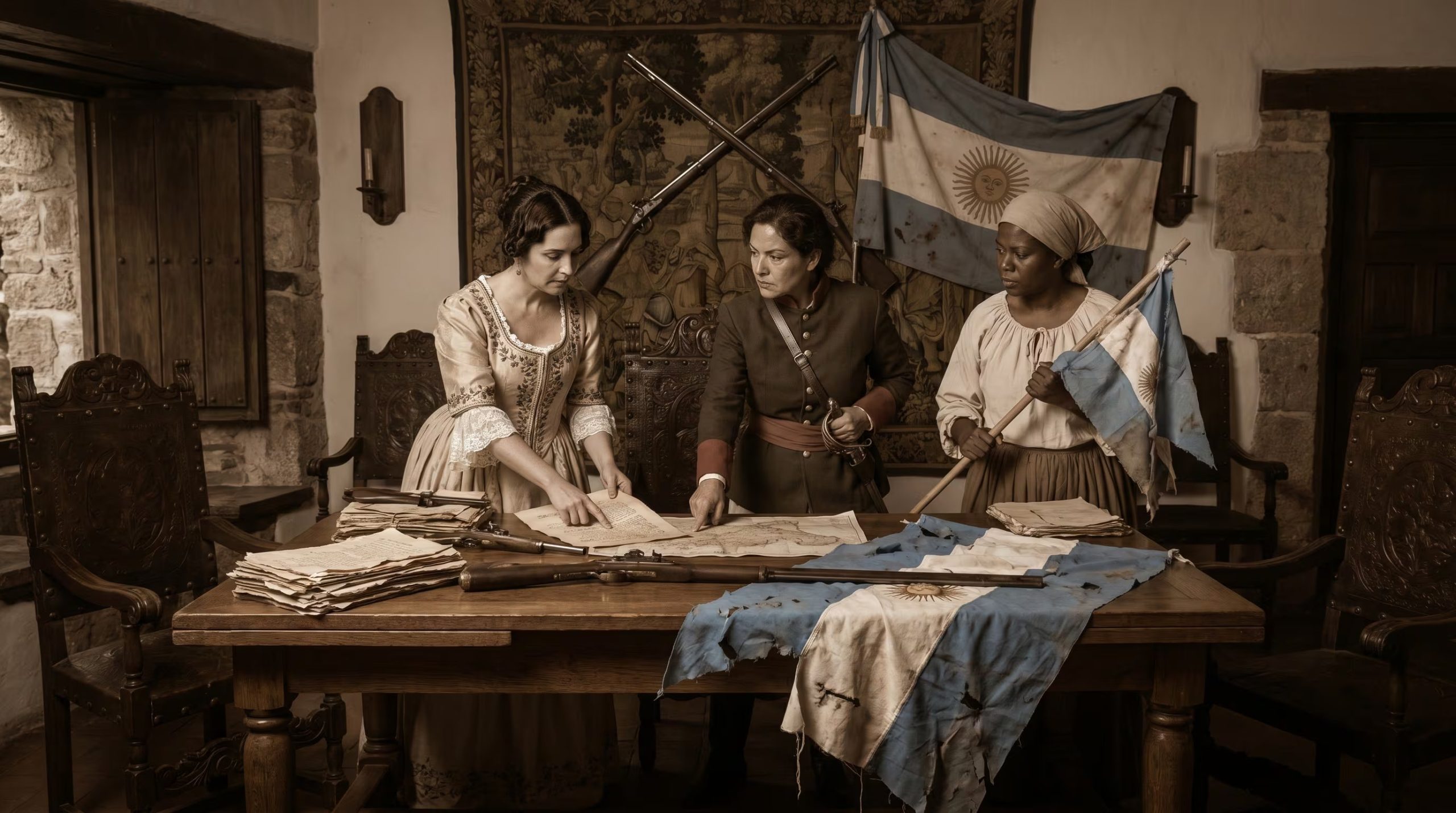 Las mujeres, como Mariquita Sánchez de Thompson y María Remedios del Valle, jugaron un papel clave en la gesta revolucionaria y emancipadora. - (Imagen Ilustrativa Infobae)