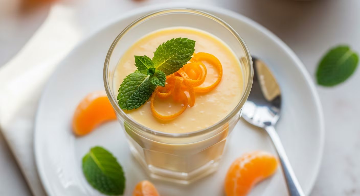 La ausencia de gelatina y técnicas complicadas convierte al posset de mandarina en una receta sencilla, adecuada para cualquier ocasión. - (Imagen Ilustrativa Infobae)