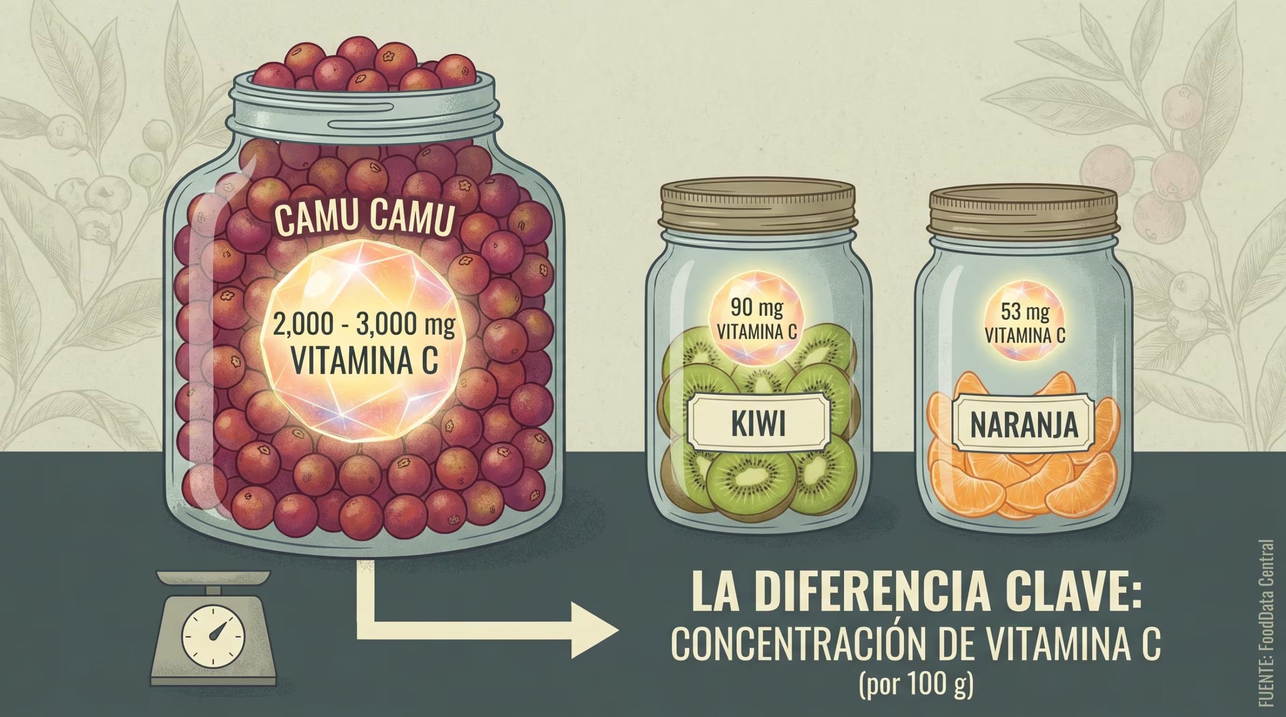 La diferencia clave entre el camu camu y otros frutos es la concentración de vitamina C. (Imagen Ilustrativa Infobae)