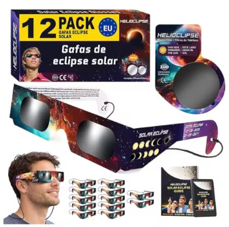 Helioclipse, gafas para ver el eclipse solar en España. (Amazon)