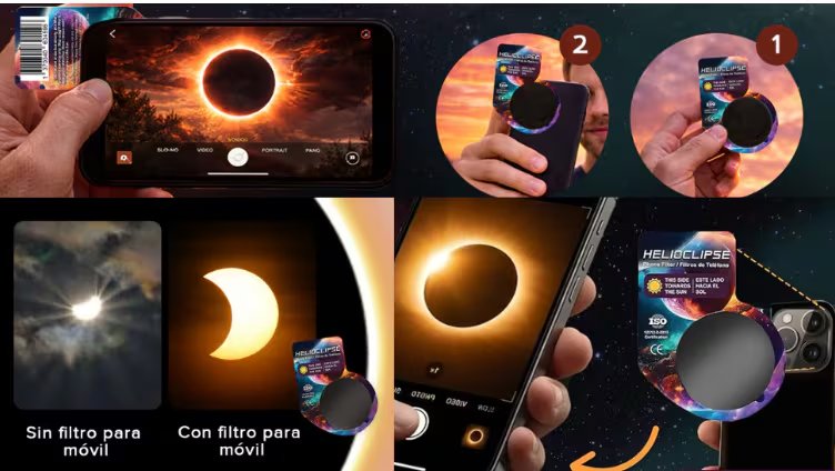 Filtro de cámara para tomar fotos al eclipse solar de España. (Amazon)