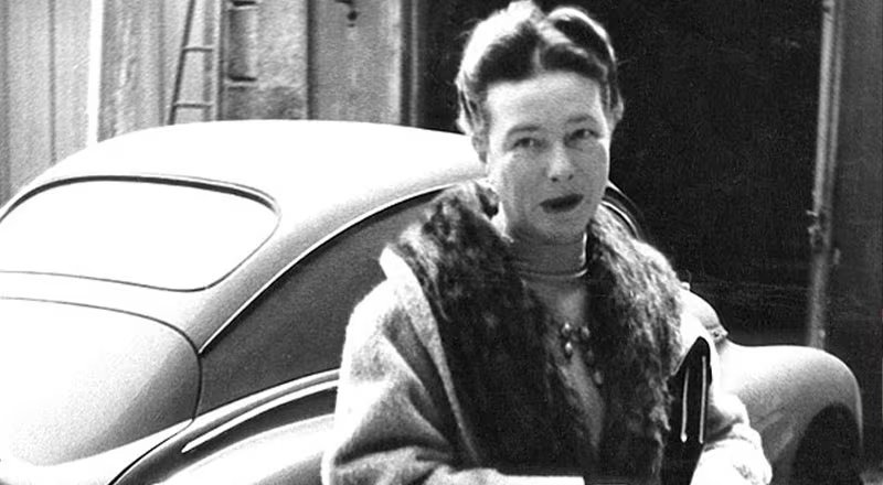 Fotografía de la filósofa francesa Simone de Beauvoir.