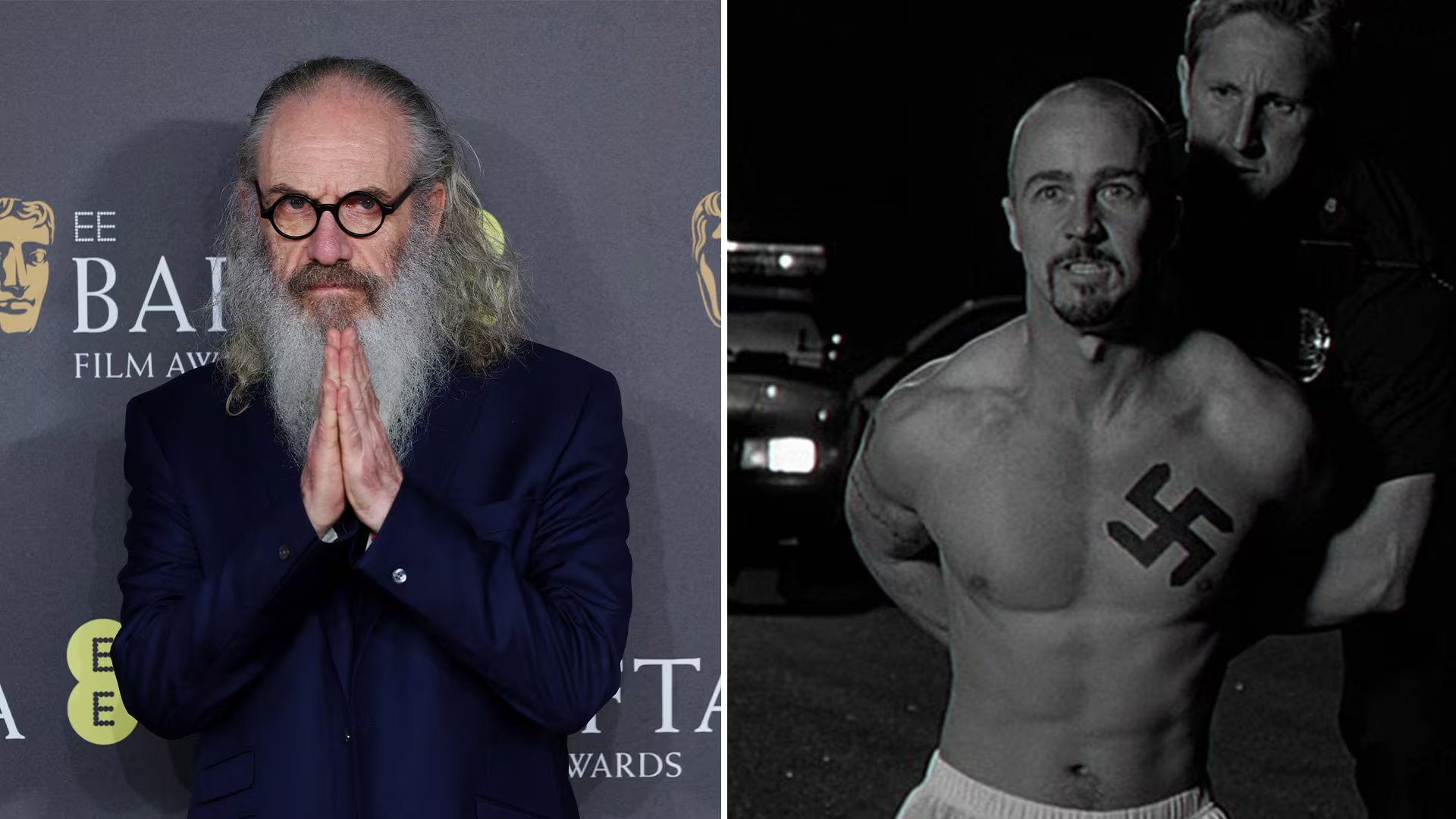 Tony Kaye, junto a una imagen de 'American History X'.