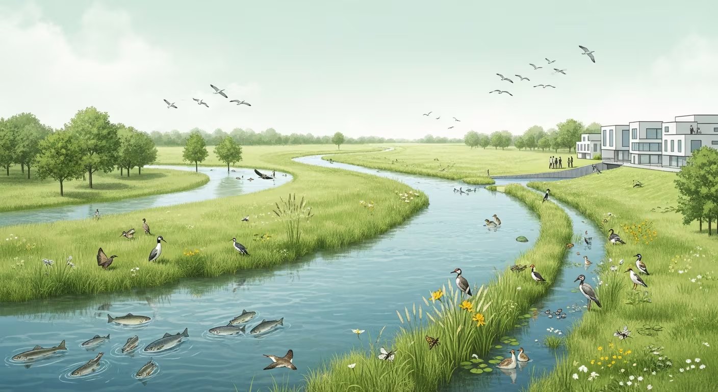 El aumento del 50% en la superficie del cauce restaurado multiplicó los microhábitats y benefició la diversidad de peces, invertebrados y plantas acuáticas en el ecosistema fluvial (Imagen Ilustrativa Infobae)
