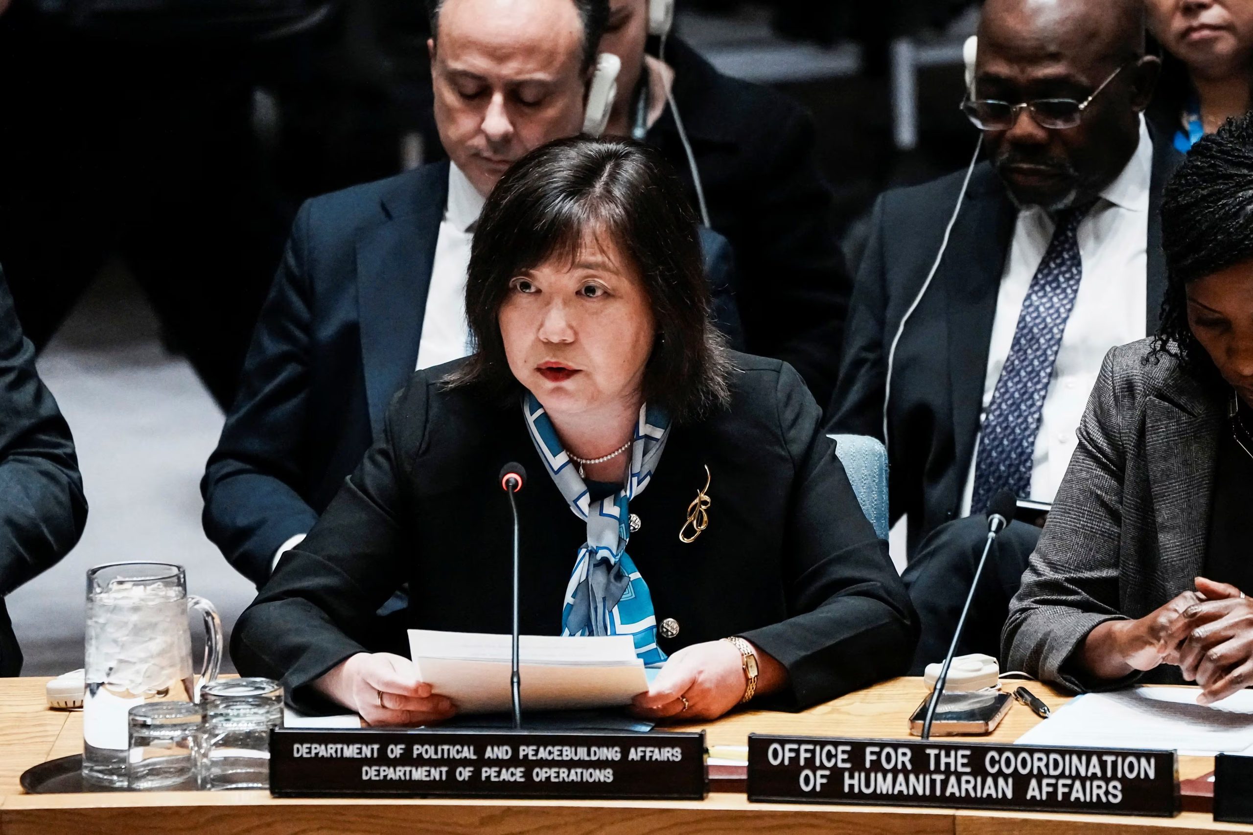 La Sra. Kayoko Gotoh, Oficial a Cargo de la División de Europa, Asia Central y América de los Departamentos de Asuntos Políticos y de Consolidación de la Paz y de Operaciones de Paz (REUTERS/Eduardo Munoz)