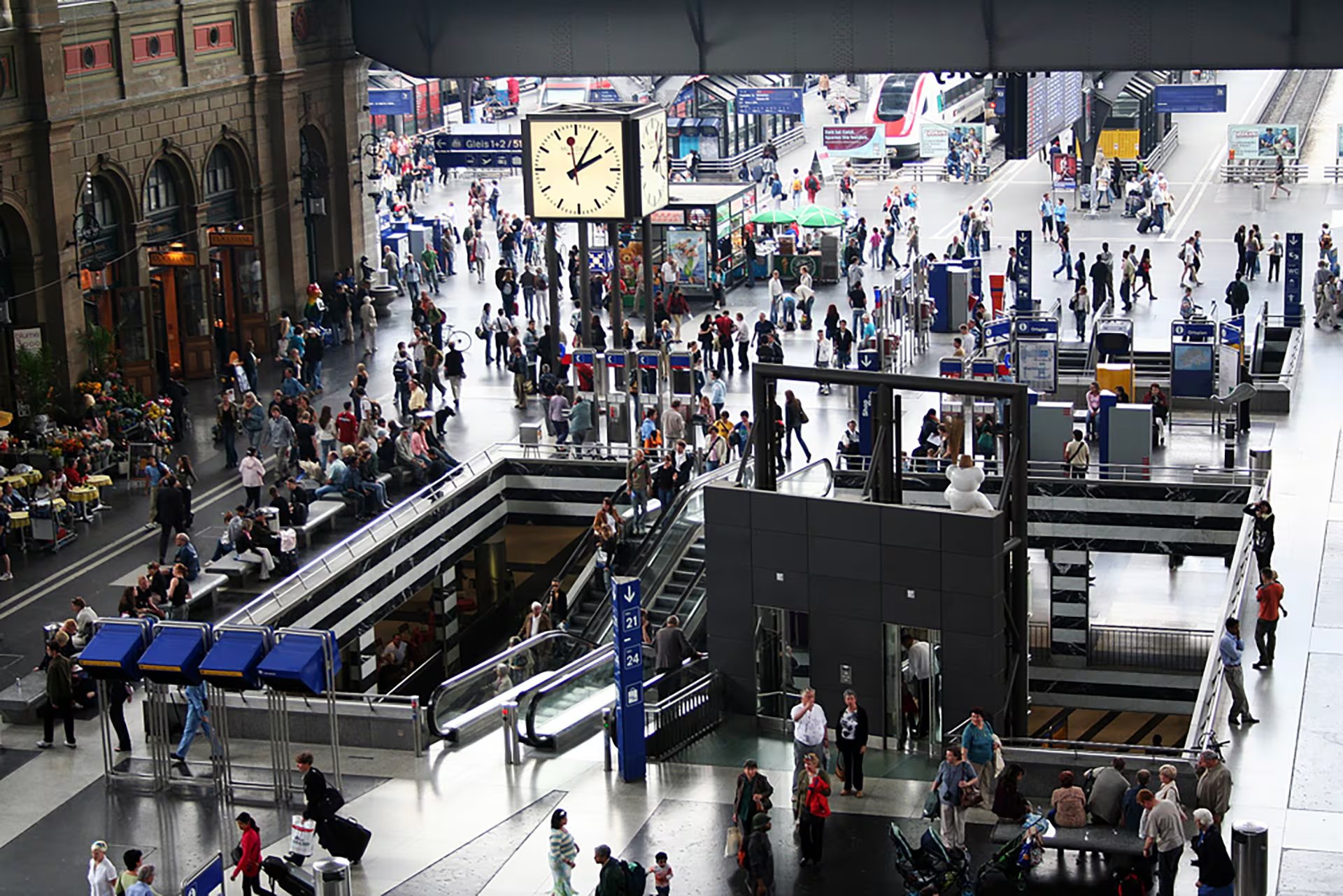 La estación principal de Zúrich, Zürich Hauptbahnhof, lidera el ranking global de estaciones ferroviarias según el estudio