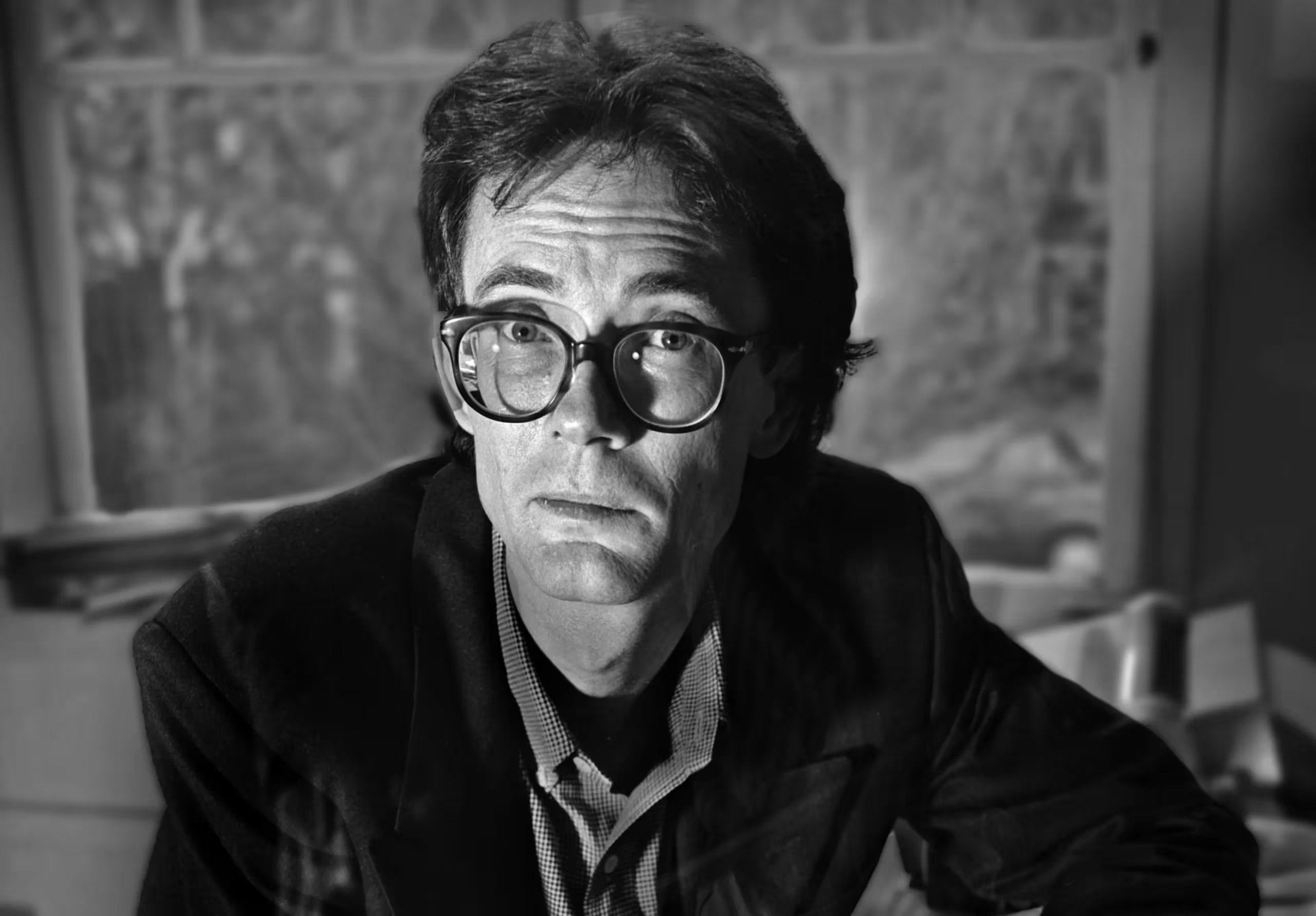 Una imagen de juventud del escritor de ciencia ficción William Gibson