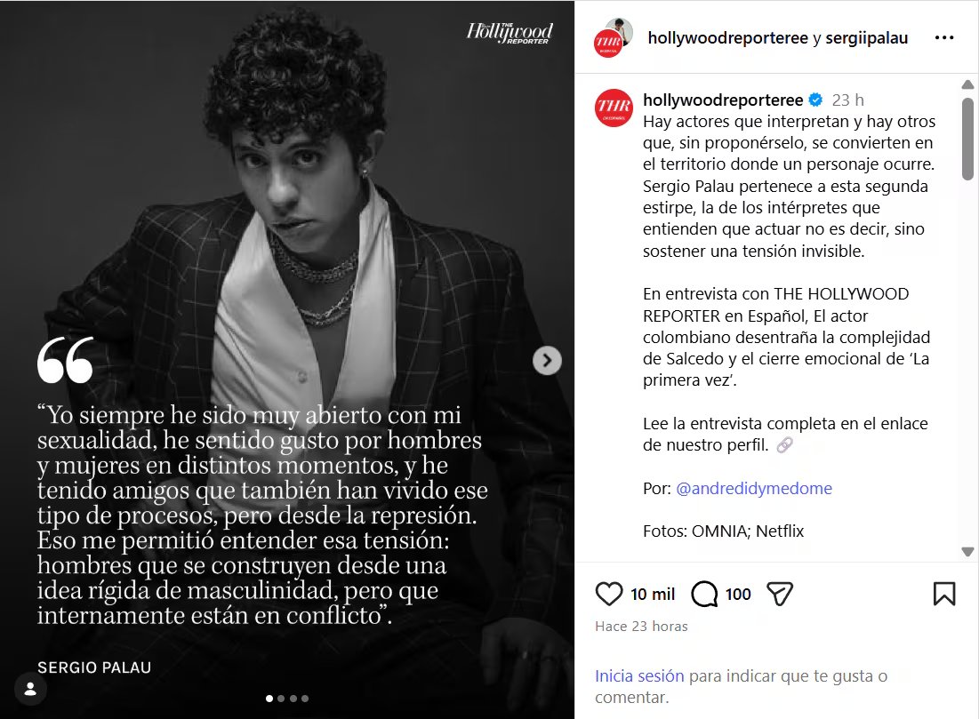 El actor confirmó abiertamente que siente atracción por hombres como por mujeres - crédito @sergiipalau/IG
